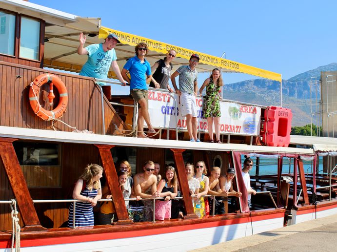 Boottocht groepsfoto